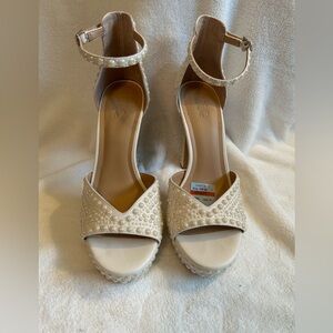 Inc pearl platform heels NEW WITH TAGS